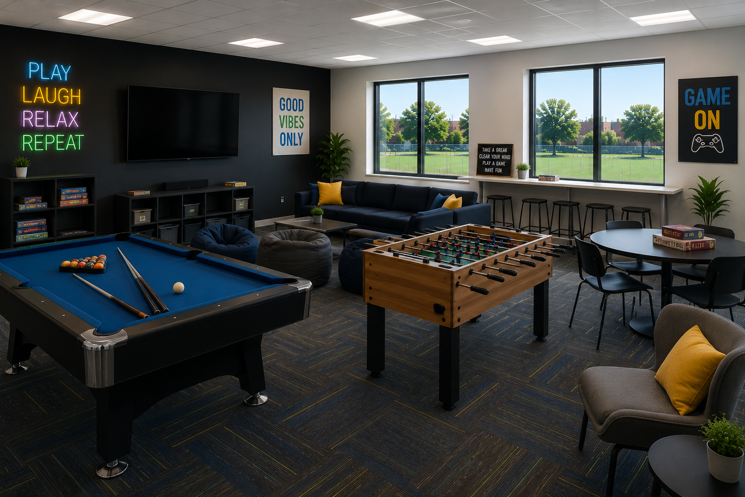 Game room — pool, foosball & more